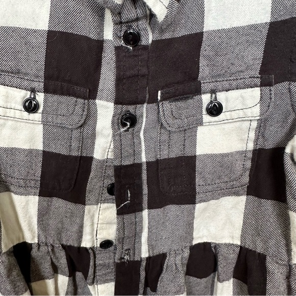 Ralph Lauren black & white buffalo plaid flannel dress 2T - Picture 4 of 9